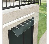 Ciel de pluie pour porte d'entrée et fenêtre, protection UV, couverture en polycarbonate pour porche et terrasse, 40 x 250 cm, protection contre les intempéries, abri extérieur