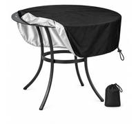 Ciel De Table Rond De 140x35cm Housse De Table Ronde De Jardin Extérieur | 600d Protezioni per Mobili Da Bistrot Da Esterno, Teloni Resistenti per Arredi Da Giardino, Terrazza, Veranda E Cortile, Nero
