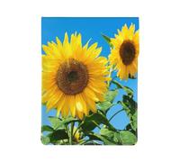 Ciel d'été et tournesols,Housse en Cuir synthétique pour Ordinateur Portable, Sacoche pour Ordinateur Portable, Sacoche pour Tablette