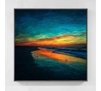 Ciel Diamond Painting Adulte, 5D Diamond Painting Coucher de soleil Peinture Diamant Adulte Enfant Bricolage Cristal Strass Point de Croix Broderie Diamant Kit Complet, Cadeau Femme 50x50cm tb3-15p