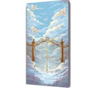 Ciel Diamond PaintingPorte Diamond Painting Adulte Grand Format 40x80cm Broderie Diamant Kit Complet, Point de Croix Loisirs Créatifs Adultes Peinture Diamant pour Décoration Intérieur Cadeau pz8-4m