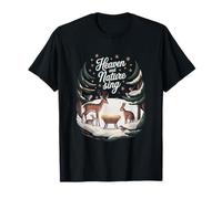 Ciel et Nature chantent : étoiles et Animaux crèche de Noël T-Shirt