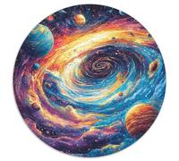 Ciel étoilé Cosmique 1000 Pieces Animation Puzzle Circulaire Matériaux Recyclés De l'art De La DécoRation Moderne Adultes Et Enfants Dès 14 Ans 1000pcs (67.5x67.5cm)