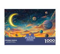 Ciel étoilé Cosmique 1000 Pieces Jigsaw Puzzles for Adults Challenging Game Stress Relieving Entertainment Exercise The Memory of The Brain for Men, Women, Elders, Seniors 38x26cm/1000pcs