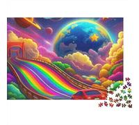 Ciel étoilé Cosmique 1000 Pièces Puzzle pour Adultes Jeu Stimulant Puzzle Anti-Stress Entraîner La Mémoire du Cerveau pour Toute La Famille, Cadeaux pour Femmes, Cadeaux pour Hommes 500pcs (52x38cm)