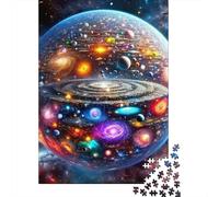 Ciel étoilé Cosmique 1000 Pièces Puzzle pour Adultes Jeu Stimulant Puzzle Anti-Stress Entraîner La Mémoire du Cerveau pour Toute La Famille, Cadeaux pour Femmes, Cadeaux pour Hommes 500pcs (52x38cm)