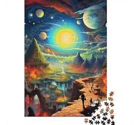 Ciel étoilé Cosmique 1000 Pièces Puzzle pour Adultes Jeux De Défi Familial Puzzle Anti-Stress Entraîner La Mémoire du Cerveau Cadeaux pour Adultes 500pcs (52x38cm)
