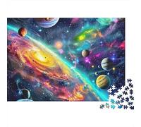 Ciel étoilé Cosmique 1000 Pièces Puzzle pour Adultes Jeux De Défi Familial Puzzle Anti-Stress Entraîner La Mémoire du Cerveau pour Hommes, Femmes, Seniors 500pcs (52x38cm)