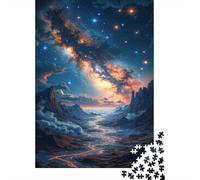 Ciel étoilé Cosmique Puzzles 1000 Pièces Cadeau Unique Canyon de la rivière Star Challenge Toy À De Qualité Supérieure Peinture Art pour Adultes Et Enfants 1000pcs (75x50cm)
