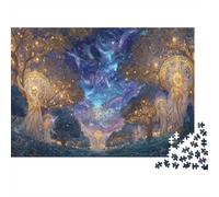 Ciel Étoilé Fantastique Puzzle 1000 Pièces Puzzle pour Adultes Forêt de Conte Coffret Puzzle 1000 Pièces Décor Relax 52x38cm/1000pcs