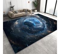 Ciel étoilé Galaxies Tapis 50 x 80 cm Planète Terre Antidérapant Lavable Tapis de Sol Doux Facile d’Entretien Petit Rug de Chevet pour Chambre Entrée Q-21