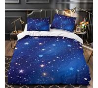 Ciel étoilé Housse de Couette 3D Imprimée Ultra Douce Respirante Astronomie Constellations Parure de Lit Microfibre Hypoallergique Fermeture Éclair for Adulte Enfants Filles Super king（260x220cm）