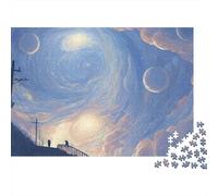 Ciel étoilé Puzzle 1000 Pièces Coffret Puzzle 1000 Pièces Crépuscule Puzzle pour Adultes Anti Stress Décoration 38x26cm/1000pcs