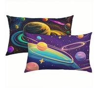 Ciel Étoilé Taie Oreiller 40 x 80 Housse Coussin Velours Univers Lot de 2, Taies d'oreiller Luxueuse, Housse de Coussin Exterieur Impermeable, Coussin Decoratif pour Canapé, Salon, Coucher S5-512
