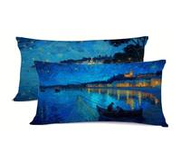Ciel éToilé Taie Oreiller Taie d'oreiller RêVe 50x70cm Oreiller Rectangulaire Housse de Coussin Doux Taies D'oreillers Impression Recto Verso Housse Coussin Decoratif, Décoration Printemps bz-896