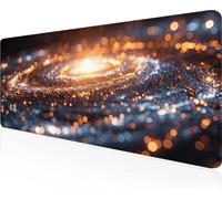 Ciel éToilé Tapis de Souris 90 x 40 cm Grand Tapis Souris XXL, Noir Mouse Pad, à Bords Cousus, Base en Caoutchouc Antidérapante, sous Main pour Clavier Pad, Decor Maison, Cadeaux PjY7135 Y-A