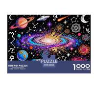 Ciel étoilé, Univers et Constellations Puzzle en Bois Imperméable DIY Puzzles De 1000 Pièces pour Adultes Cadeaux Impossible De Décoration pour La Maison