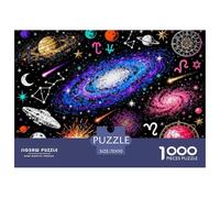 Ciel étoilé, Univers et Constellations Puzzle en Bois Imperméable DIY Puzzles De 1000 Pièces pour Adultes Cadeaux Impossible De Décoration pour La Maison