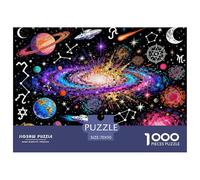 Ciel étoilé, Univers et Constellations Puzzle en Bois Imperméable Puzzles De 1000 Pièces pour Adultes Défi Et Casse-tête De Décoration pour La Maison