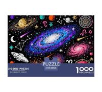 Ciel étoilé, Univers et Constellations Puzzle en Bois Imperméable Puzzles De 1000 Pièces pour Adultes Impossible Jeux De Stimulants