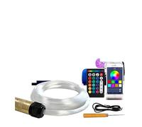 Ciel Etoile Voiture Plafonnier de voiture LED Decor Interor Toit Star Lights 6W Bluetooth/App Rf Télécommande RVB Accessoires kit capteur musique à fibre optique(300pcs 0.75mm 2M)