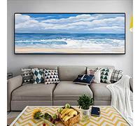 Ciel naturel océan mer plage paysage Panorama abstrait toile peinture affiches imprime mur Art photo pour salon 50x150 cm sans cadre