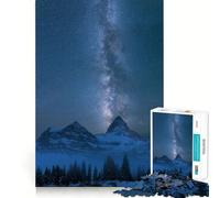 Ciel Nocturne à Assiniboine Puzzle de 1000 pièces pour Adultes Jeu de logique et de renforcement des Liens familiaux Finition Premium Surprise chaleureuse (38x26cm)