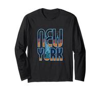 Ciel Nocturne de New York - USA Liberty et One World World Art Manche Longue