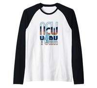 Ciel Nocturne de New York - USA Liberty et One World World Art Manche Raglan