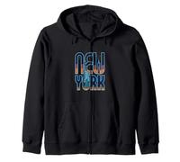 Ciel Nocturne de New York - USA Liberty et One World World Art Sweat à Capuche