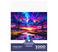 Ciel Nocturne et ruisseau colorés fantastiques Puzzle 1000 Pièces Monde Fantastique - Challenge Zen, Carte Géographique À Assembler, Poster Inclus, Cadeau Éducatif, 70x50cm/1000pcs
