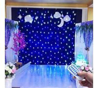 Ciel Nocturne LED Lumineux Et économe,Rideau en Velours Souple Et Pliable pour Une Décoration Durable,Idéal pour Chambre,Salon,Ktv Et Décoration De Salle 2m*3m