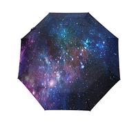 Ciel Noir Violet Parapluie Pliant Ouverture et Fermeture Automatique Protection UV Parapluies Pliant Coupe-Vent Ultra-léger pour Voyager Plage Femmes Enfants Fille