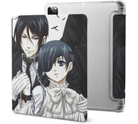 Ciel Phantomhive Black Butler Sebastian Étui Pour Ipad Pro 2021 Avec Plumier, Résistant Aux Chocs, Veille/Réveil Automatique, Housse De Protection Transparente Pour Tablette 11 Pouces