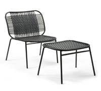 Cielo Footstool Tabouret de pied Outdoor ames Noir - Noir - 4260663851395