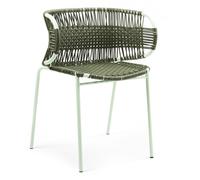 Cielo Stacking Armchair Chaise à accoudoirs empilable Outdoor ames Vert olive - Vert pastel - 4260229541067