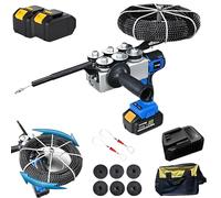 CIELOBLOEN Machine Professionnelle à Tirer Les Fils, Enfile-Câble Automatique, Extracteur de Gainage avec Grande Autonomie Batterie Lithium, pour Travaux de Rénovation Électrique Blue