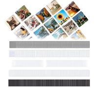 CIELOBLOEN Matériel pour aimants acryliques et aimants carrés pour création de Magnets Photo, 200/500 Lots, 6,3 x 6,3 cm, Carton, Coque métallique et Film Transparent Inclus Cardboard-500set