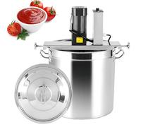 CIELOBLOEN Mélangeur Automatique pour confitures, Batteur électrique en Acier Inoxydable, mélangeur Automatique pour sauces et friture, avec racleur à 4 Lames, Vitesse réglable, Moteur 85L