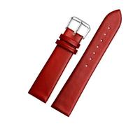 CIEMJSYNF Bracelet de montre en cuir Compatible avec Casio 3744 MTP, MTP-M305 1183 V006 V001, bracelet en cuir carré lune, 20mm, noir et marron, outil(Red silver)