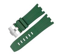 CIEMJSYNF Bracelet de montre en Silicone Compatible avec AP Audemars et Piguet, bracelet de montre en caoutchouc Royal Oak Offshore 26400 étanche à la sueur 28mm(Green)