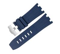 CIEMJSYNF Bracelet de montre en Silicone Compatible avec AP Audemars et Piguet, bracelet de montre en caoutchouc Royal Oak Offshore 26400 étanche à la sueur 28mm(Blue)