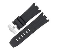 CIEMJSYNF Bracelet de montre en Silicone Compatible avec AP Audemars et Piguet, bracelet de montre en caoutchouc Royal Oak Offshore 26400 étanche à la sueur 28mm(Black)