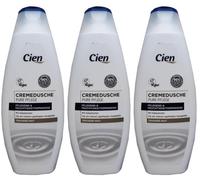 Cien Crème de douche pure avec beurre de cacao pour peaux sèches, 3 x 300 ml