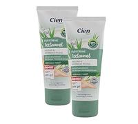 Cien Lot de 2 crèmes pour les pieds à l'huile d'arbre à thé et aux extraits de feuilles de vigne rouges - Soin rafraîchissant pour les pieds fatigués et sollicités - Pénètre rapidement et végétalien