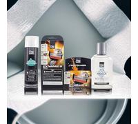 Cien Men DYNAMIC 5 PRO Kit de rasage (4 pièces) | Rasoir humide avec 4 lames de rechange, gel de rasage Hydro (200 ml) et après-rasage Aqua | Kit d'entretien complet pour un rasage humide parfait |