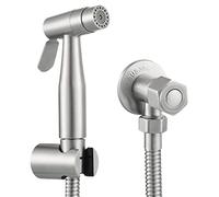 CIENCIA Douchette Toilette 2 Jet Kit Douchette WC Hygiène Intime Acier Inoxydable Bidet Pulvérisateur pour Toilette, WS024AF6