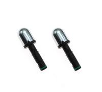 CIENUWPD 1/2PCS Argent Noir Buse Lave-phares Avant Pulvérisateur Jet Couvercle Capuchon pour Porsche 911 Panamera Boxster 99762826300 97062825100(2PCS Argent)