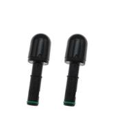 CIENUWPD 1/2PCS Argent Noir Buse Lave-phares Avant Pulvérisateur Jet Couvercle Capuchon pour Porsche 911 Panamera Boxster 99762826300 97062825100(2PCS Black)