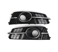 CIENUWPD 2X Grille Phare antibrouillard pour Pare-Chocs Avant,Cache-phares antibrouillard avec feu antibrouillard pour Audi A6 C7 A6L S-Line 2015-2018 4G0807681AG,4G0807682AG(with Silver)